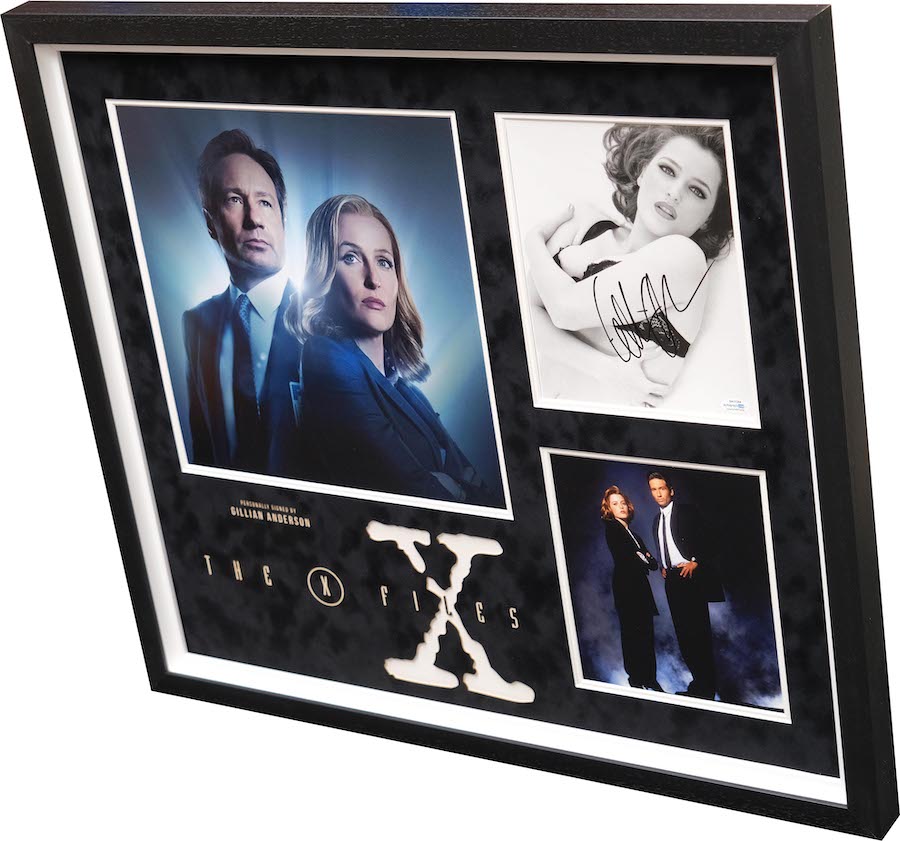 X Files Photograph Framed Display Signed by Gillian Anderson - Memorabilia Framers Shop