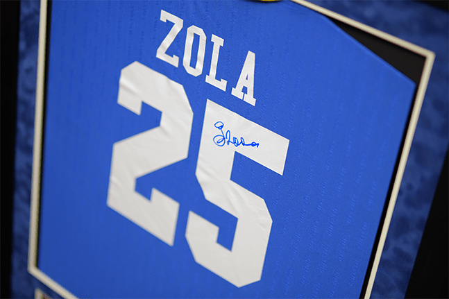 Zola Signed Chelsea Shirt Framed Display - Memorabilia Framers Shop